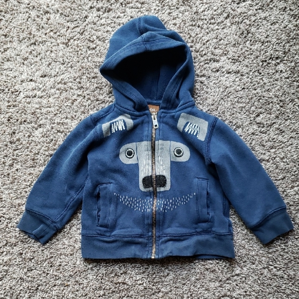 GUC Tea Collection Blue Animal Hoodie Jacket Size 12-18 Months